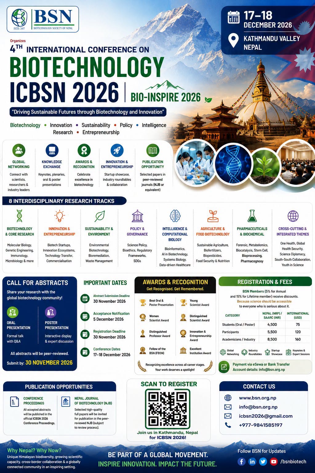  4th International Conference on Biotechnology (ICBSN 2026)